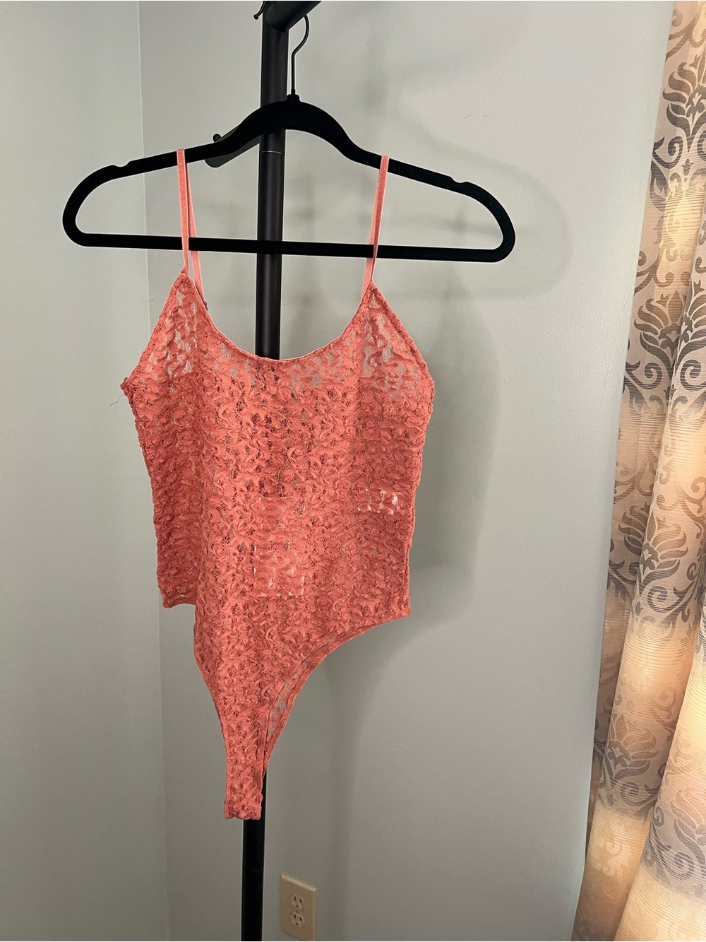 Coral Lace Bodysuit Tank Top - Women